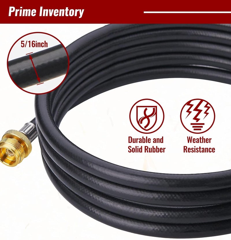 CALPOSE 12 Feet Propane Adapter Hose, 1lb to 20lb Adapter Converts 1lb Appliances to 5-40lb Tanks, Gas Hose for Weber Q, Coleman Grill, Buddy Heaters and More - Image 5